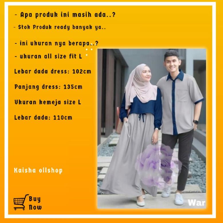 SARIMBIT COUPLE KEKINIAN CAPEL KELUARGA COPEL PASANGAN BAJU CAPELAN GAMIS SUAMI ISTRI KAPELAN COD 01