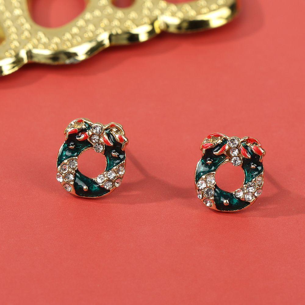 Lily Ear Studs Rumah Pesta Perhiasan Liontin Hadiah Xmas Menetes Minyak Ornamen