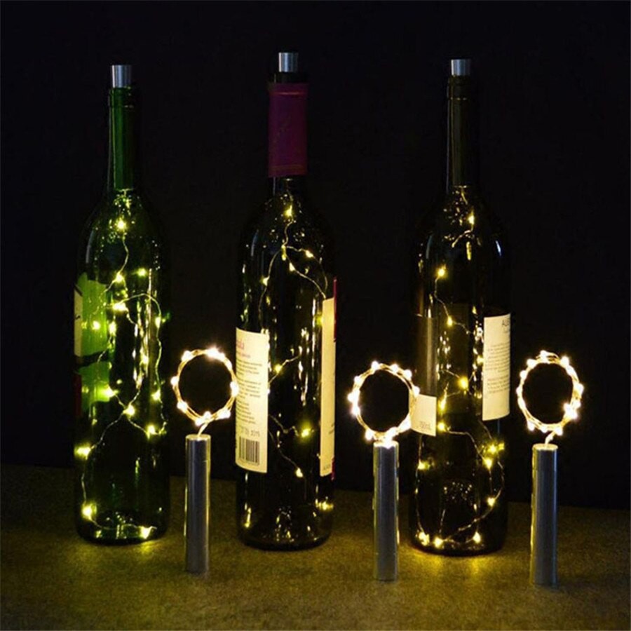 Lampu kawat tutup botol Copper Wire Fairy Light LED Lamp bottle stopper lampu hias botol