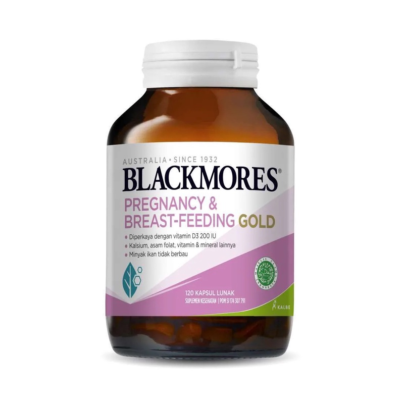 Blackmores Pregnancy &amp; Breast-Feeding Gold 120 Tablet Reformulasi with D3 / 180 Tablet