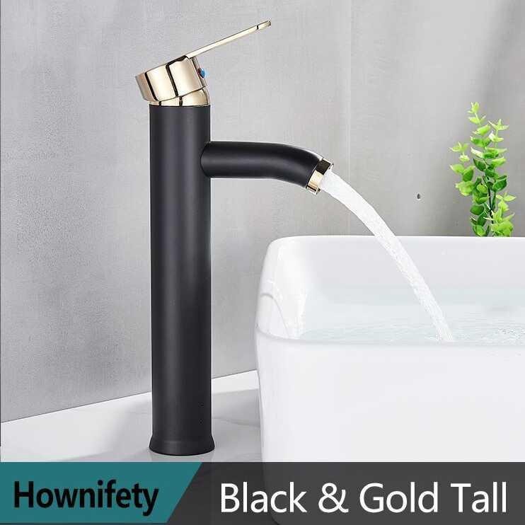 KERAN AIR WASTAFEL STAINLESS STEEL ELEGAN DESAIN - YF1998 - BLACK GOLD