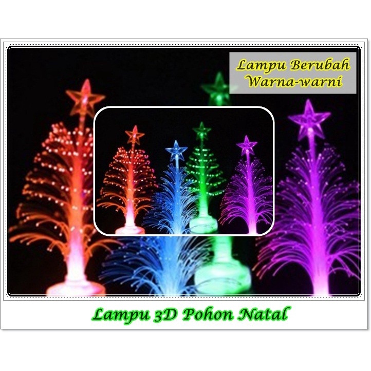 Hiasan Mini Lampu LED 3D Pohon Natal Warna Warni Christmas tree