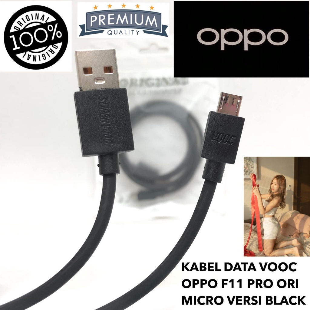 minigo Kabel Data Oppo F11 Oppo F11 Pro ORIGINAL 100% VOOC Flash Charge black