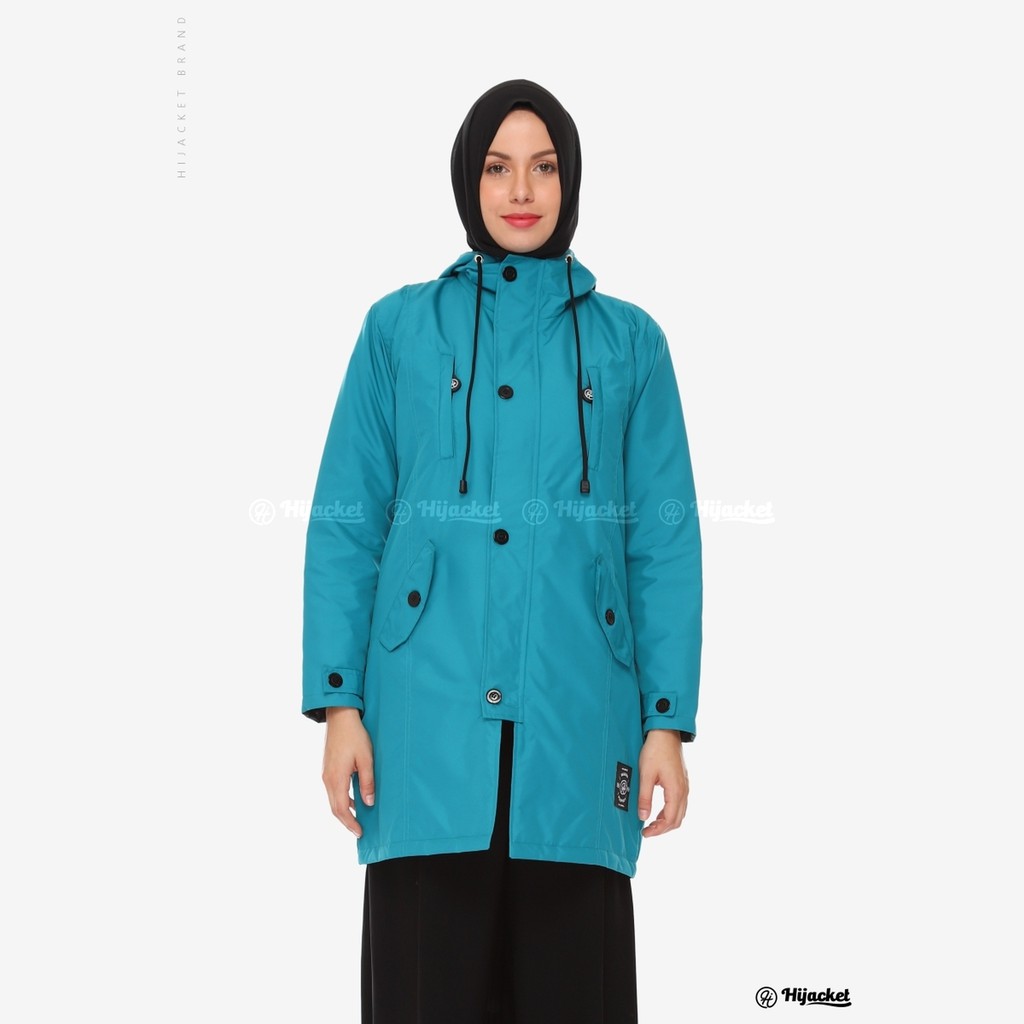 Original HIJACKET IXORA Jaket Wanita Muslimah Syari-BONDI GREEN