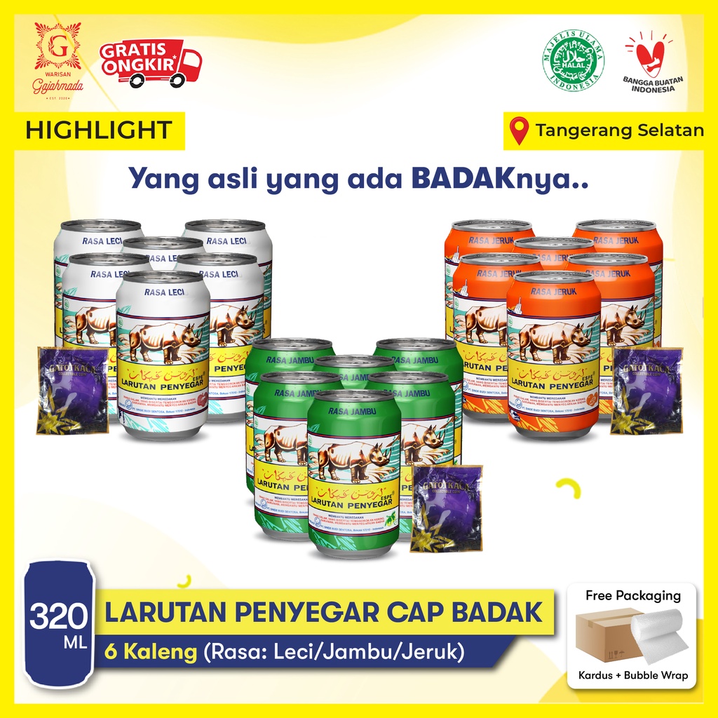 Bundle 6 Kaleng Larutan Penyegar Cap Badak Edisi Koin Gatotkaca