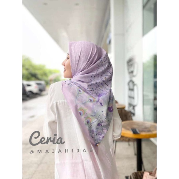 hijab printing majahijab shiny voal Motif Mewah seri Ceria