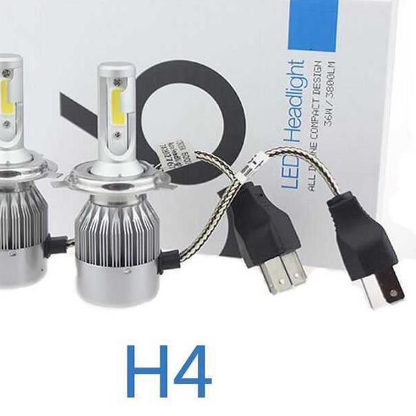 🆕BIG SALE❗ Lampu Mobil Headlight LED H4 COB 2 PCS / Lampu Mobil LED H4 Super Terang Jarak Jauh Varia