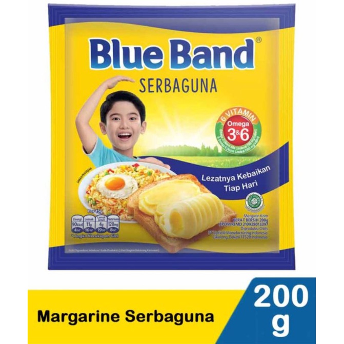 

Blue Band Margarine Serbaguna 200 gram Exp Date Desember 2024