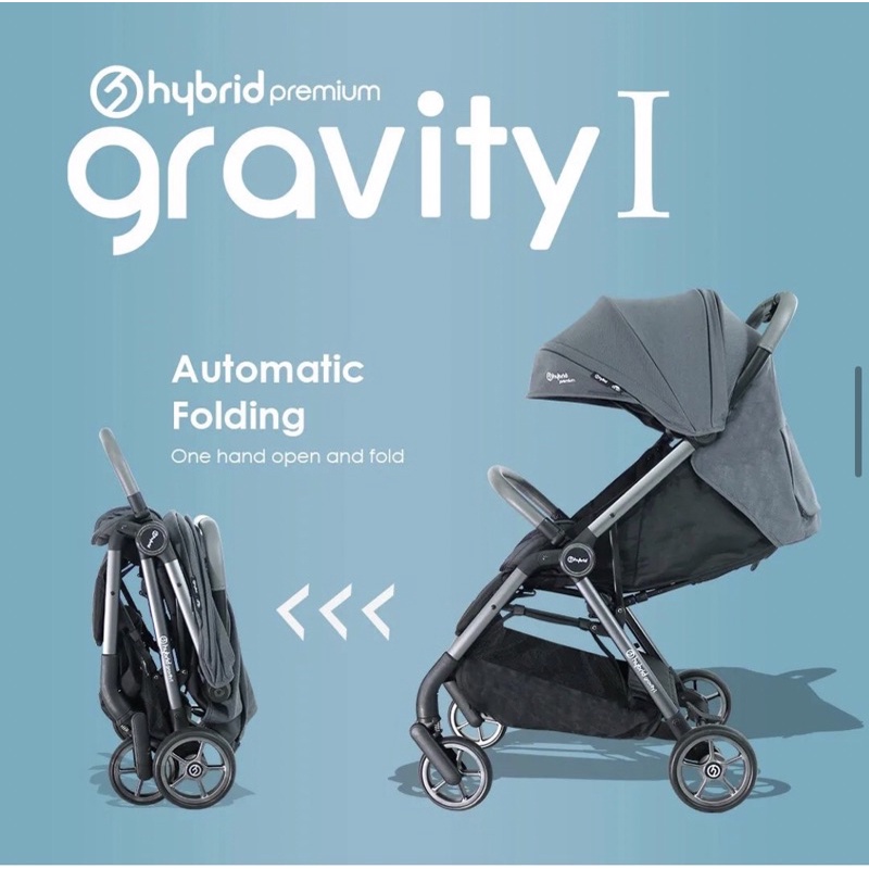 Hybrid Gravity I Premium Stroller Cabin Sized &amp; Autofolding