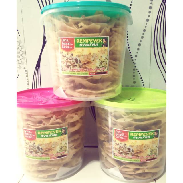 

Rempeyek Syahna kemasan toples 10L