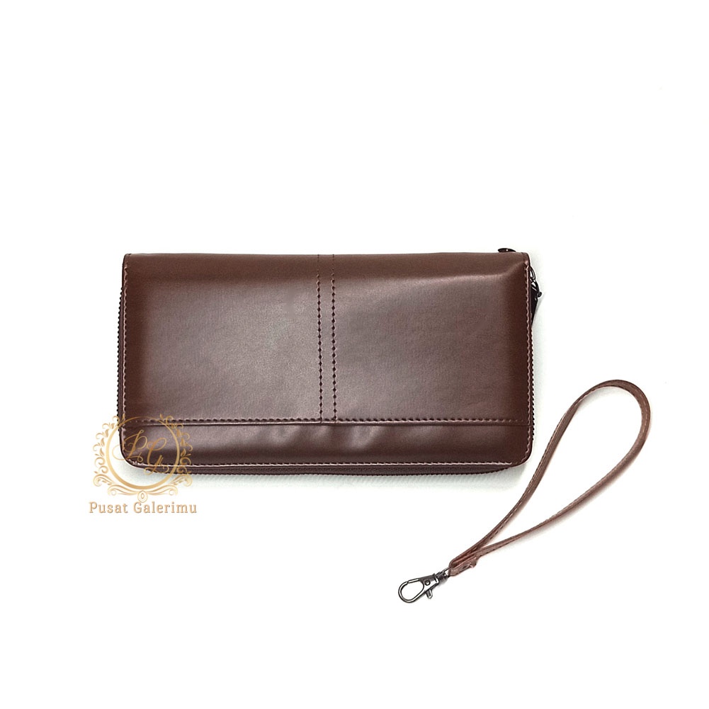 Dompet Panjang Pria Wanita Dompet Kulit Sintetis Tebal Unisex Wallet