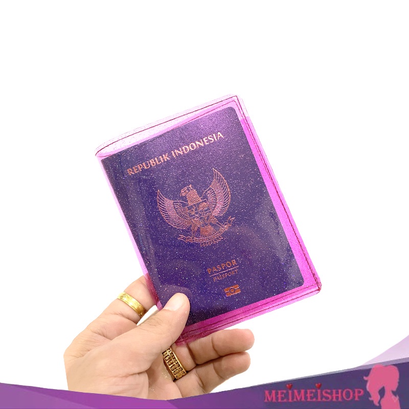 MEIMEISHOP COVER PASSPORT PVC BOOK HOLDER PASSPORT SARUNG PASSPORT COVER LOKAL Passport Travel Passport Holder CASE PASSPORT