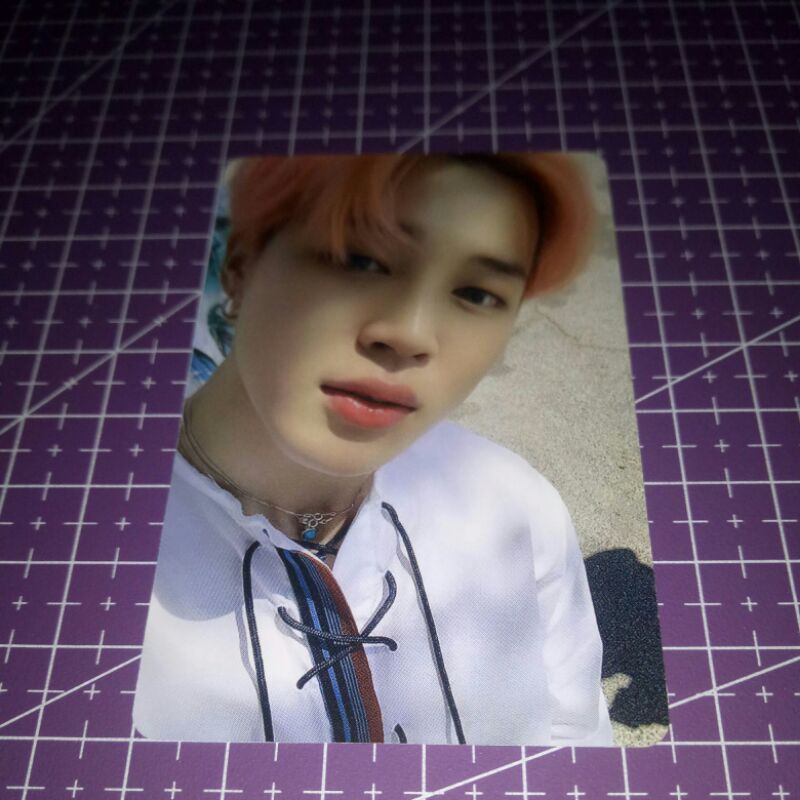 Photocard Official Dicon Bts "Jimin hair pink selca"