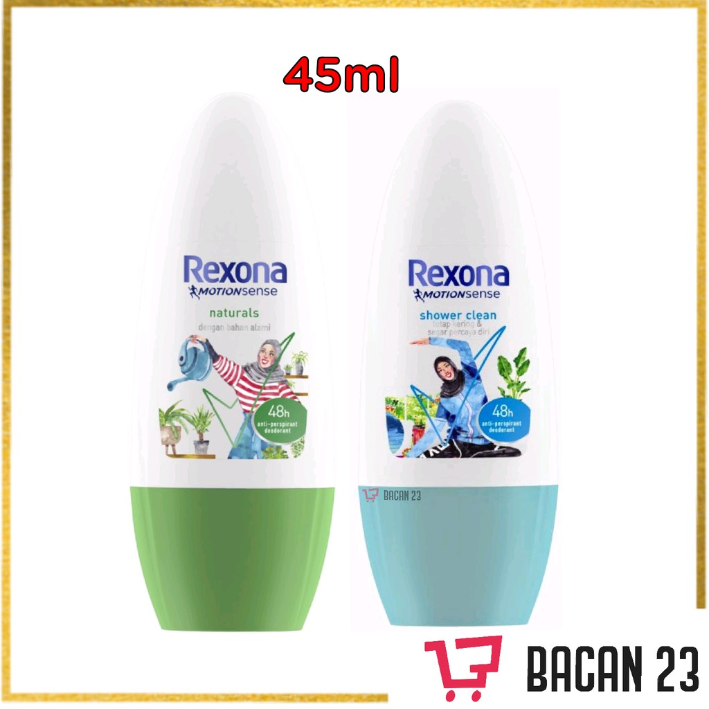 Rexona Women Hijab (45ml) (Shower Clean-Naturals) / Deodorant / Bacan 23 - Bacan23