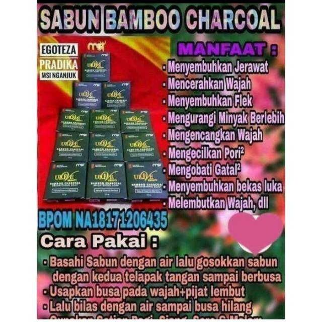 Sabun Arang bamboo charcoal ulive beauty