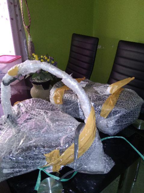 Tempat Aqua Gelas Bentuk Bulat - Tempat Aqua Rotan Sintetis 16 Cup - Tempat Air Mineral Rotan Cup 16