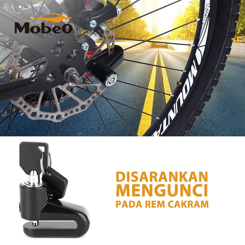 Mobeo - Gembok Cakram Kunci Gembok Sepeda dan Motor Motor Lock-4