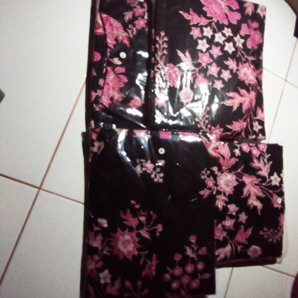 Batik Couple Keluarga Sania Ruffle Ori Ndoro Jowi Dnt Motif Cibulan Merah