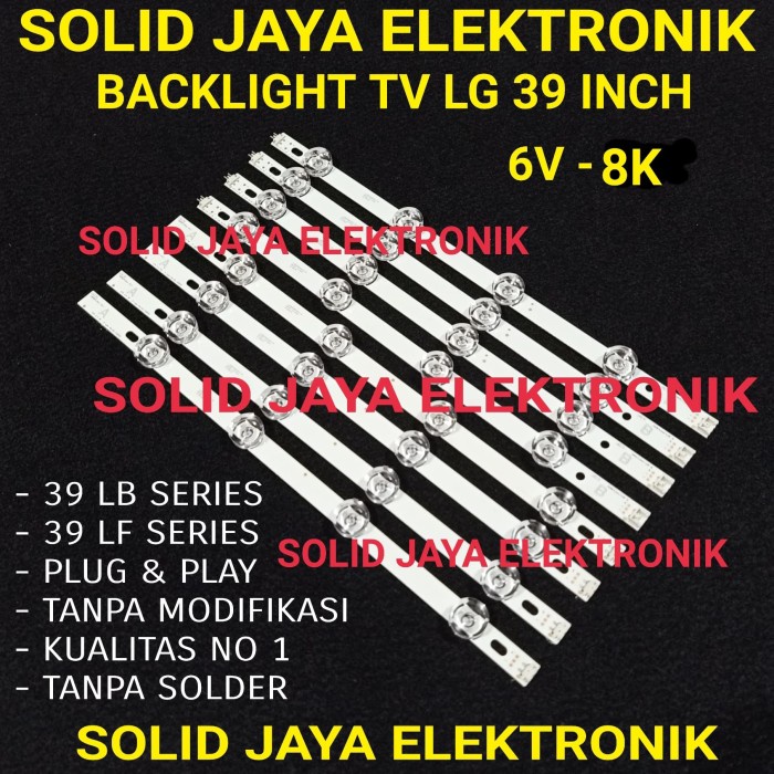 BACKLIGHT LED LG 39 INCH 8 KANCING 6 VOLT 8K MATA 6V BL LED TV LAMPU