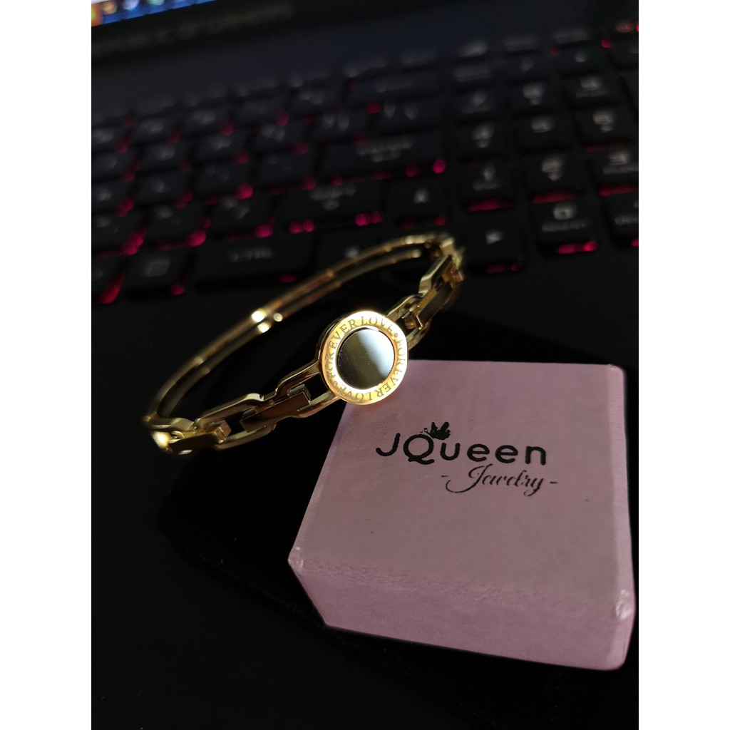 Gelang Wanita Cewek bahan Titanium Korea Cocok Hadiah GK053  motif elegant cocok pesta