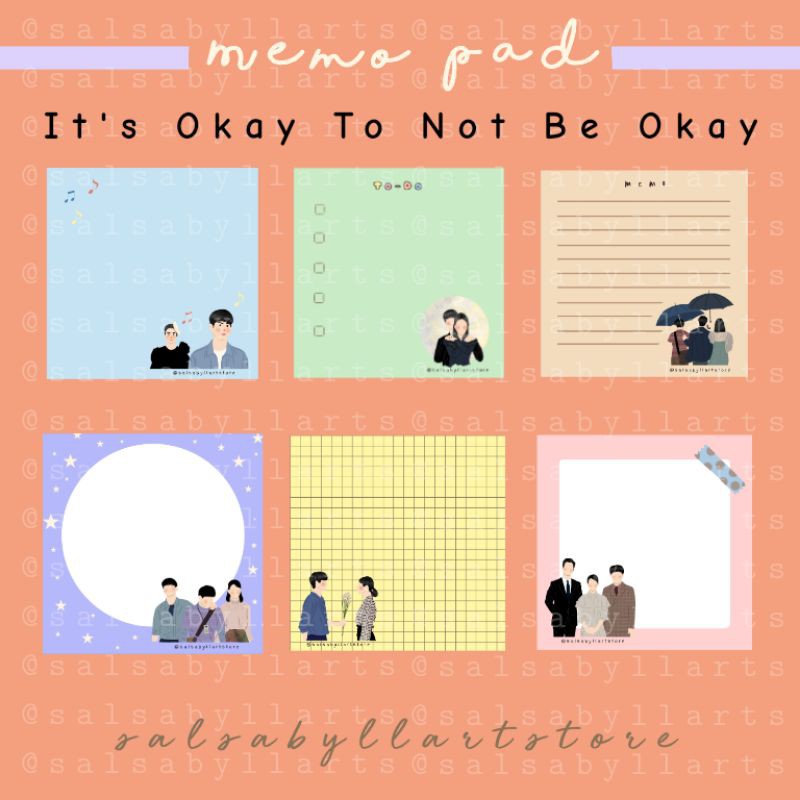 

Memo Pad series kdrama "It's Okay To Not Be Okay" ||salsabyllartstore