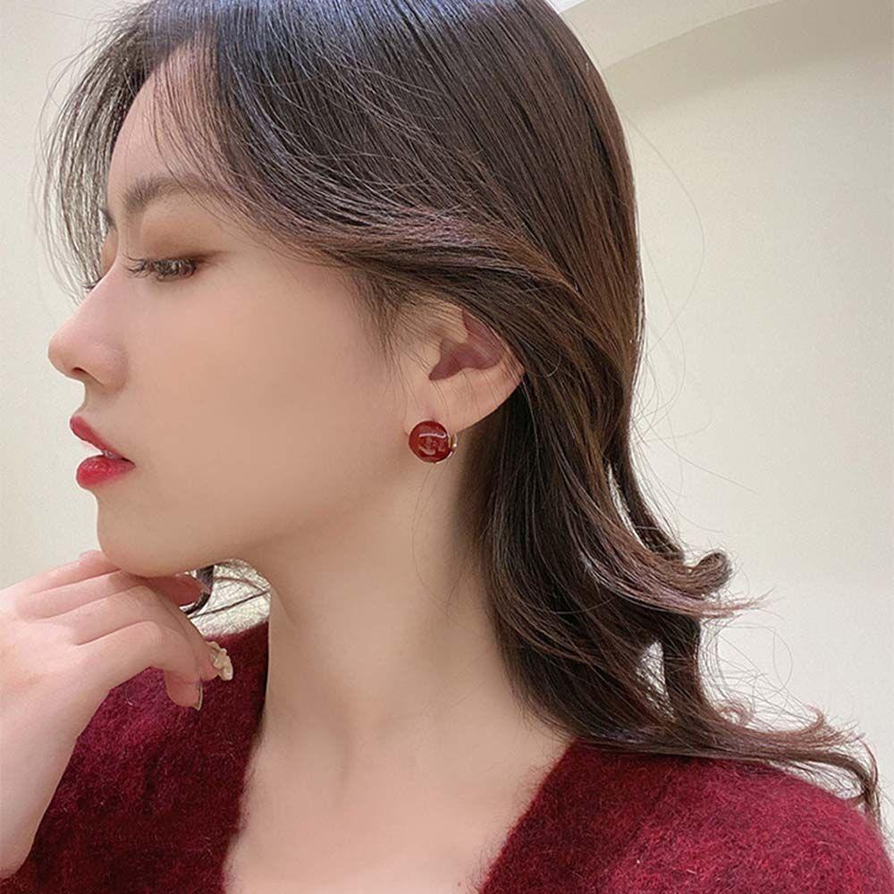 SKJK   Wanita Anting Hoop Retro Vintage Wanita Lingkaran Aksesoris Pesta Ear Buckle Gaya Korea Earrings