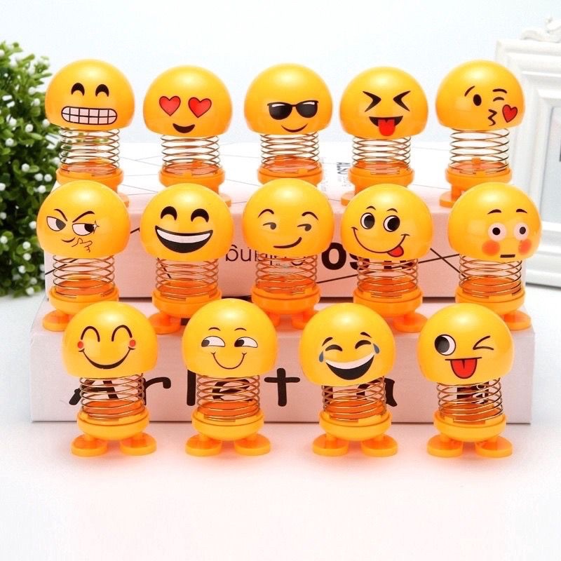 vibox Boneka Dashbord Mobil Smile Goyang Kepala Smile Emoji Boneka Goyang original bahan terbaik