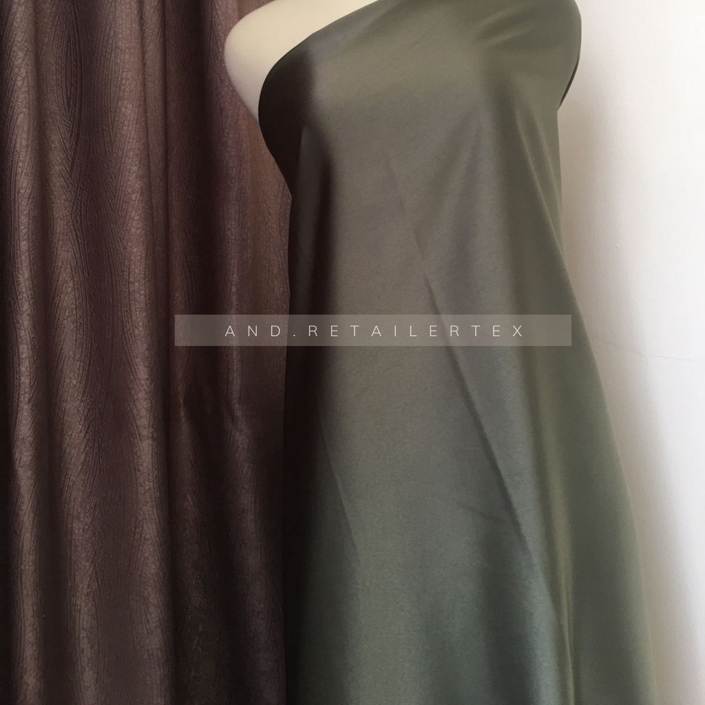 Kain Satin Maxmara Original warna Dark Army