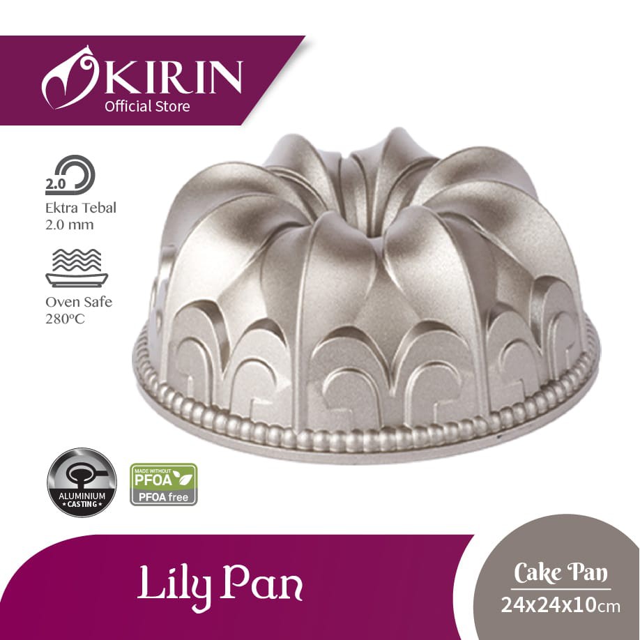 KIRIN Premium Cake Pan - Cetakan Kue (Marissa Cascade Pandora Classic Petal Marquise Lily)