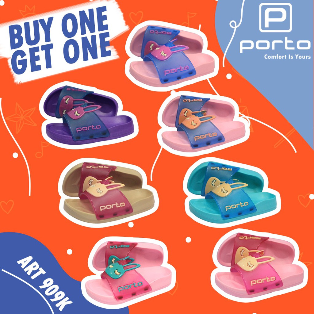 

Porto - Sandal Anak Perempuan Umur 2-4 tahun BUY 1 GET 1 FREE Warna Random 909K