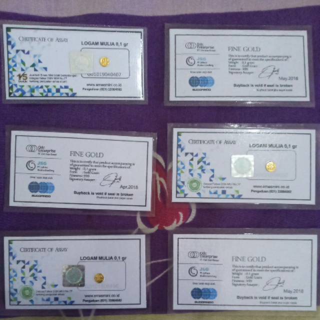 Logam Mulia / Emas Batangan LM 0,1 Gram