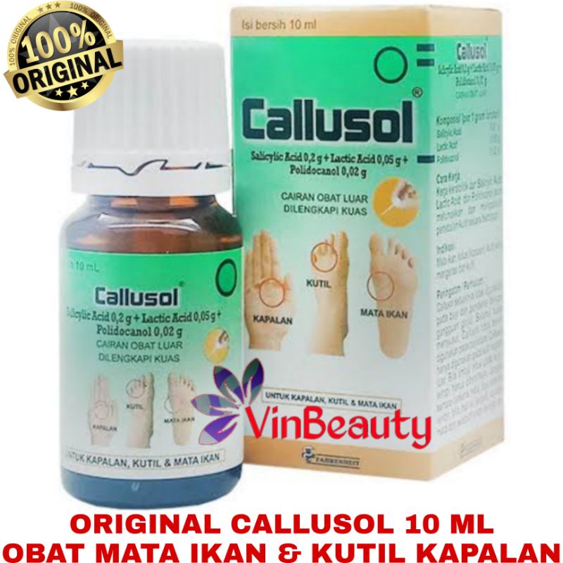 ORIGINAL CALLUSOL 10 ML / OBAT MATA IKAN &amp; KUTIL DAN KAPAL CALUSOL 10 ML