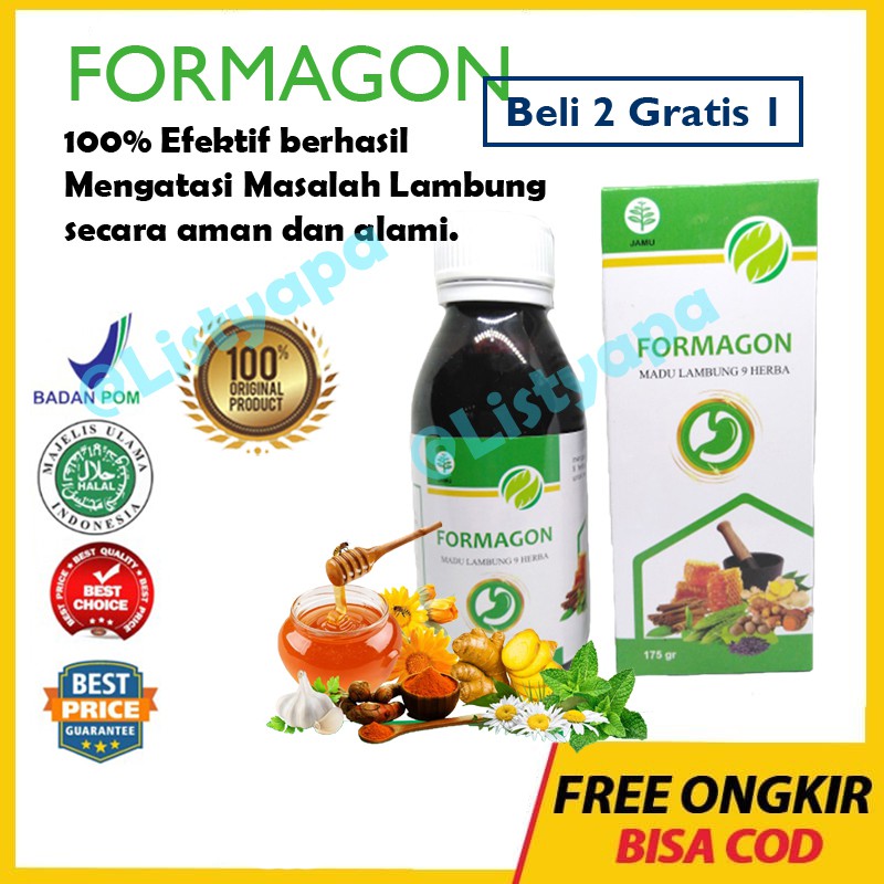 Formagon Madu Herbal Original Obat Maag Obat Asam Lambung Gerd-Obat Asam Lambung-Obat Maag-Obat Gerd