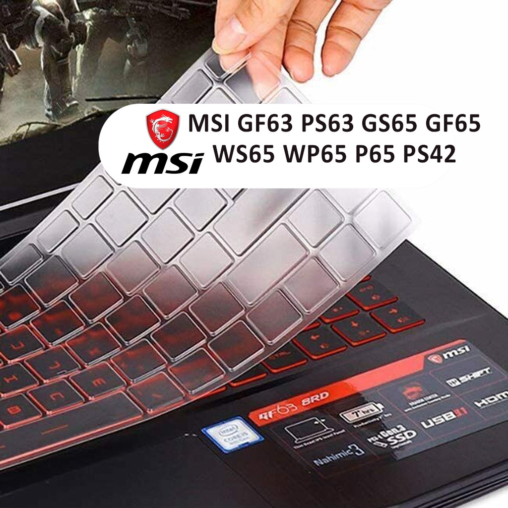 Pelindung Keyboard Bahan Silikon Untuk MSI GS65 GF63 GF65 P65 PS42 PS63