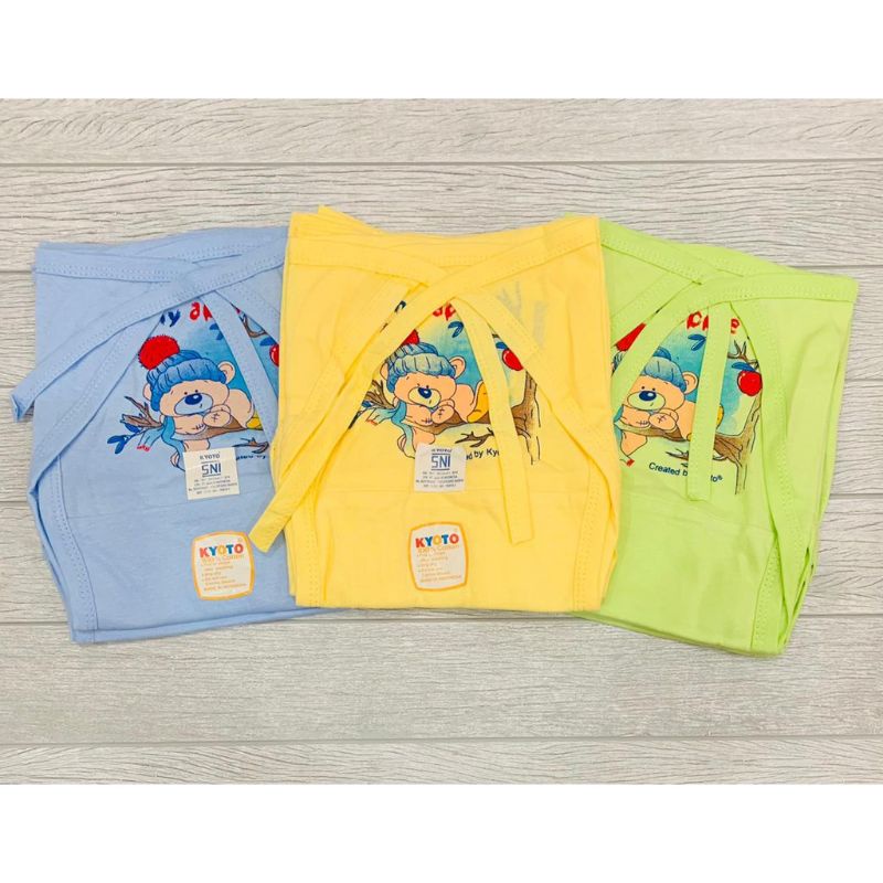 12pcs POPOK BAYI KAIN TALI SABLON WARNA-POPOK KYOTO SABLON WARNA-POPOK TALI SNI