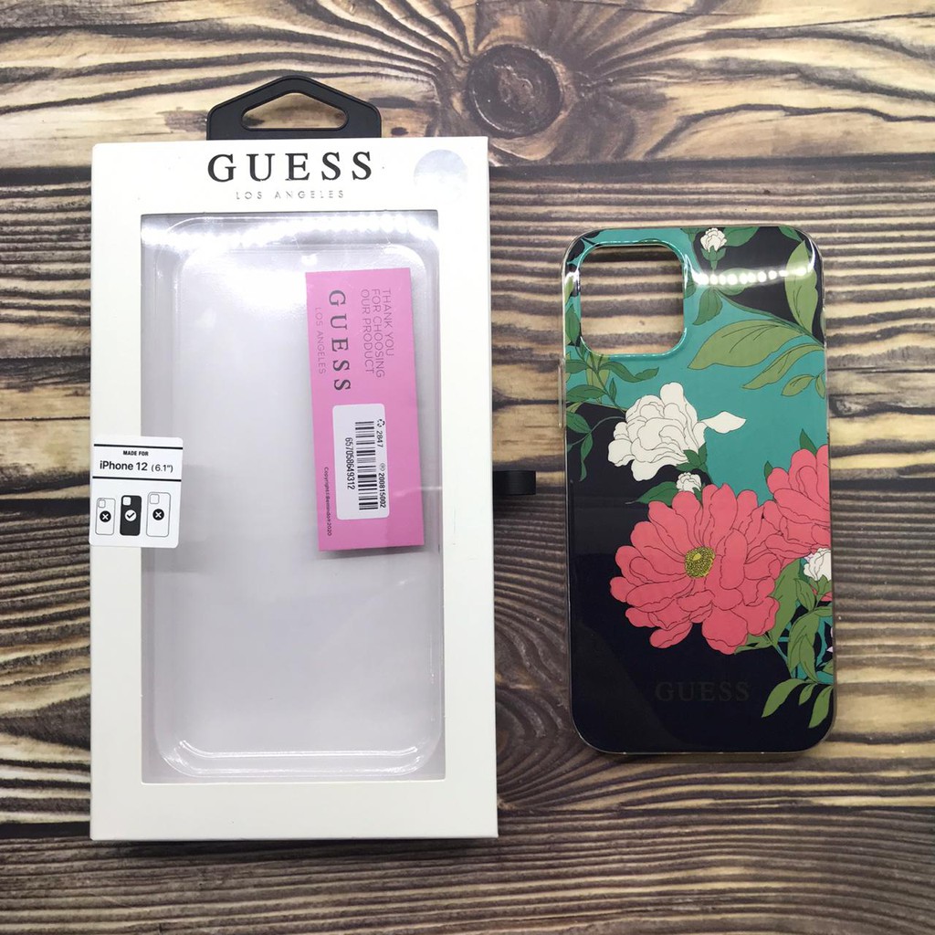 CASE GUESS FLOWER TYPE IPHONE 12 DAN 12 PRO