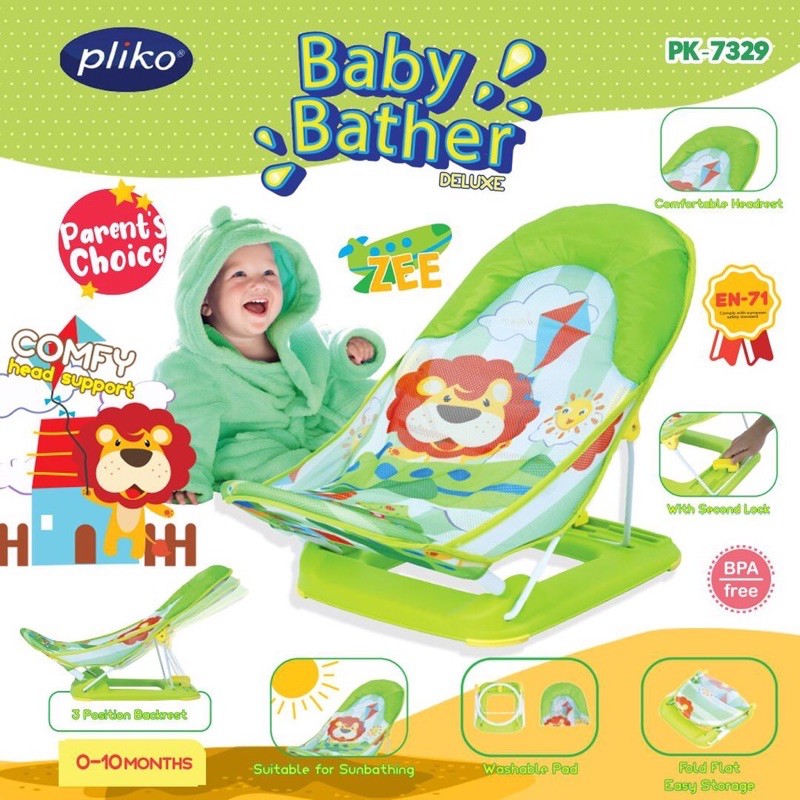 PLIKO Deluxe Baby Bather - Kursi Mandi Bayi/ Dudukan Mandi Bayi/ baby bather/ Bak mandi mandiin bayi/ Pliko Baby Bather