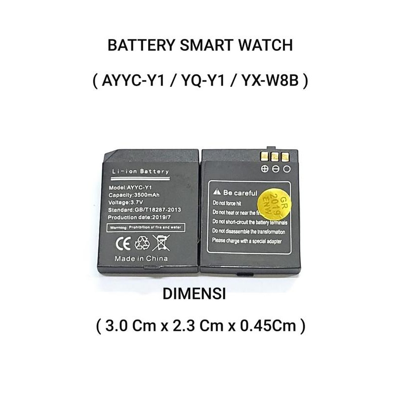 Battery Batre Baterai Jam Tangan Anak Smart Watch Y1 AYYC-Y1 YQ-Y1 YX-W8B
