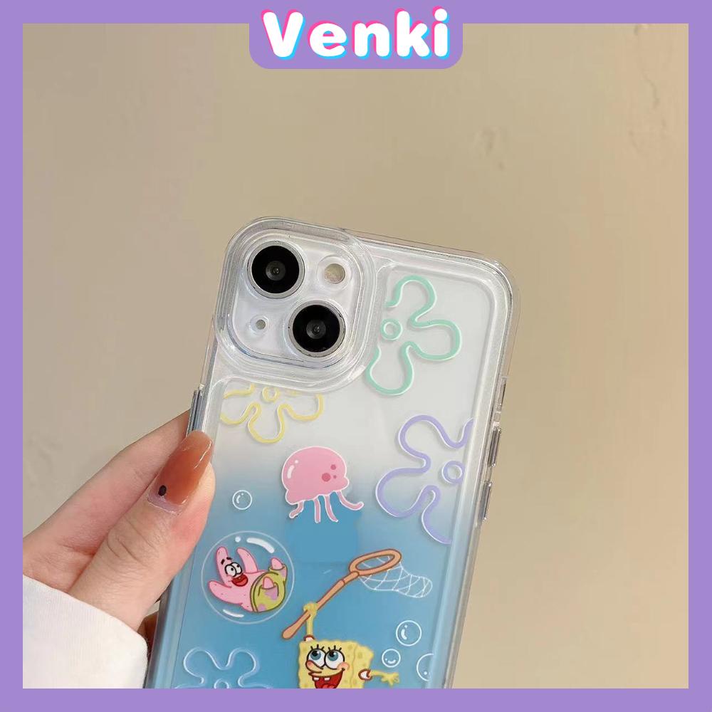 iPhone Case Silicone Soft Case Clear Case Thickened Shockproof Protection Camera Metal Button Cartoon Cute Compatible For iPhone 11 Pro Max 13 Pro Max 12 Pro Max 7Plus xr XS Max