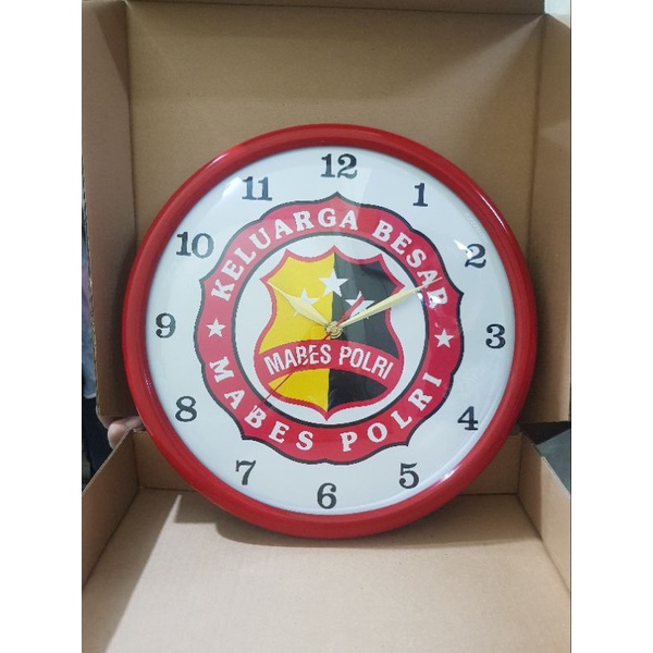 Jam dinding Mabes Polri  | Jam dinding logo | Jam dinding army