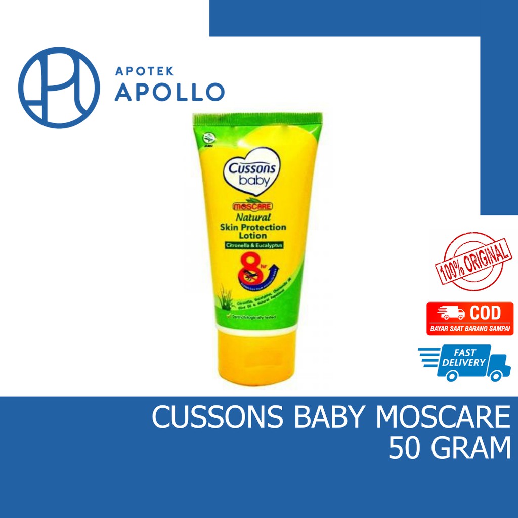 CUSSONS BABY MOSCARE NATURAL SKIN PROTECTION 50g LOTION MOSCARE KRIM ANTI NYAMUK 50