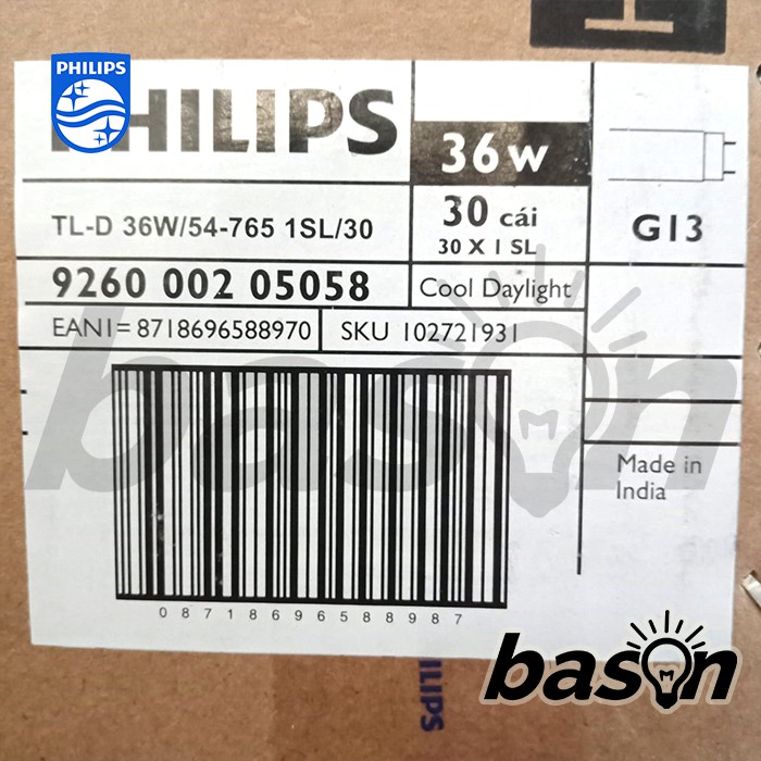 PHILIPS TL-D 36W / 54-765 - Lampu Neon 1200mm - KHUSUS OJOL