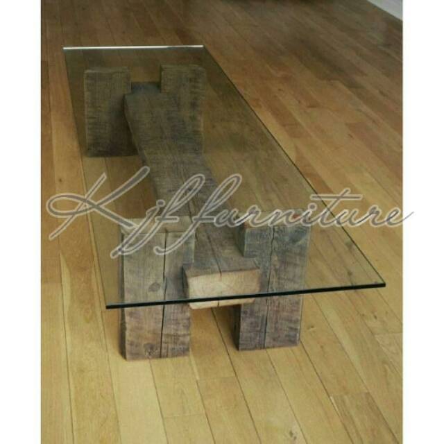 Meja kopi meja sofa kaca meja kaca