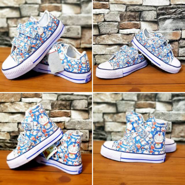 SEPATU ANAK KIDS CONVERSE MOTIF DORAEMON BEST QUALITY SHOES 