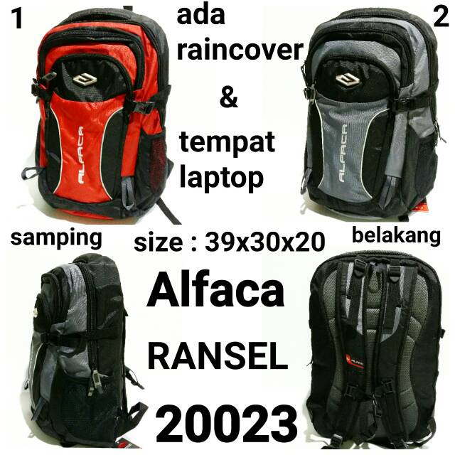 Tas sekolah ransel backpack pria Alfaca 20023 tas punggung keren terbaru dan termurah