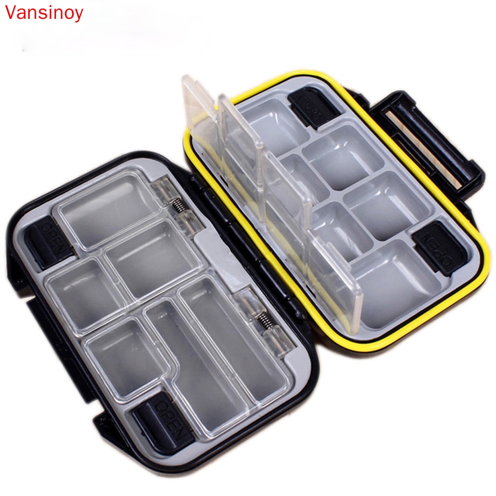 Fishing Lure Box Hooks Storage Lures Sealed Fishing Tackle Box Kotak Aksesoris Pancing Aksesoris Alat Pancing Kecil