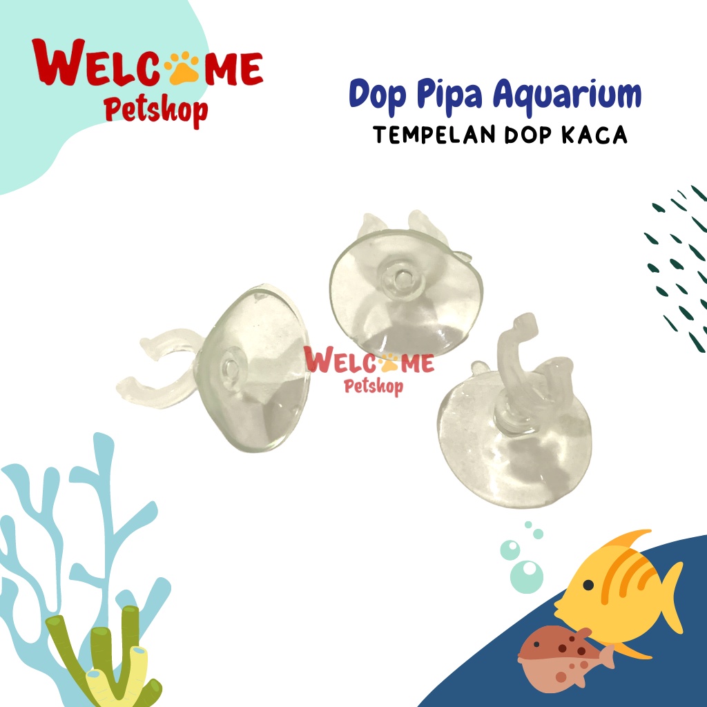 Dop Pipa Aquarium Tempelan Pipa 5/8 Kaca AQ Aksesoris