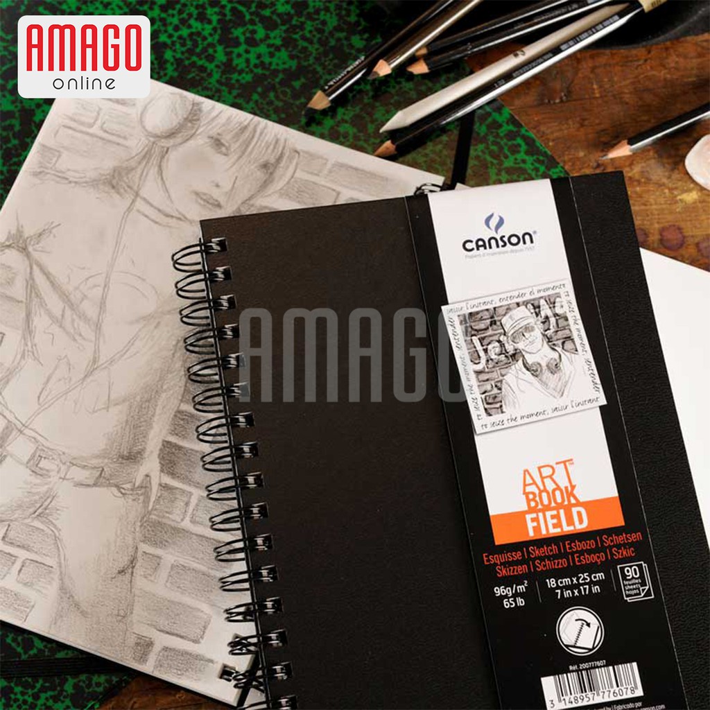 BUKU CANSON FIELD DRAWING (ART BOOK FIELD)- 90 SHEETS - 23x30,5 cm - 96 GR (ALBUM) - 200777608