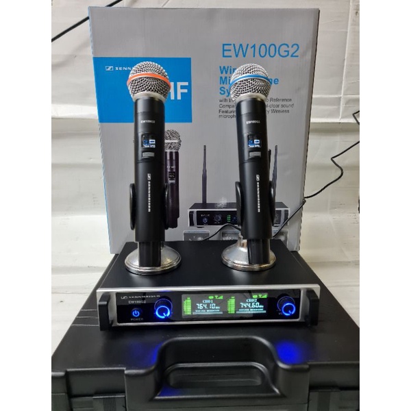 mic wireless sennheiser ew100 g2 ew100g2 handheld garansi 2 tahun free koper