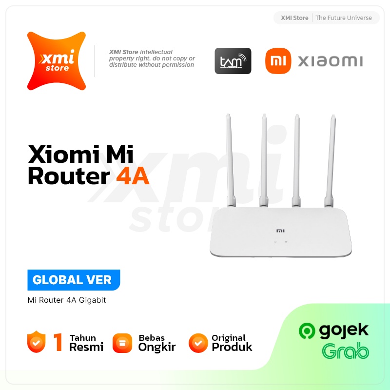 Xiaomi Mi Router 4A Dual-Core Full Gigabit 4 Wireless Garansi Resmi